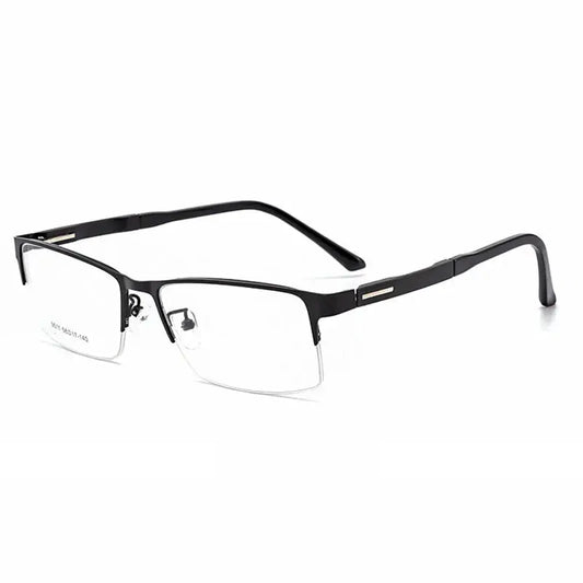 Men's Browline Semi-Rimless Alloy Prescription Glasses 951124 — view 1 | Rx Spectacle