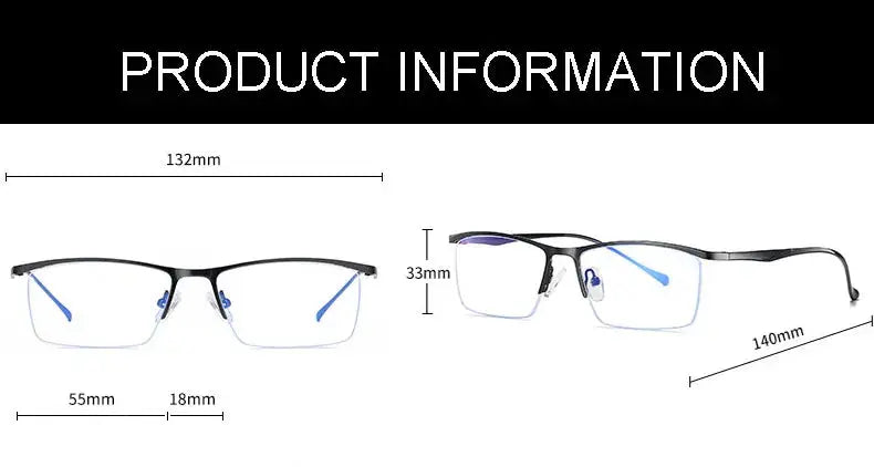 Women's Browline Semi-Rimless Alloy Prescription Glasses 591063 — view 2 | Rx Spectacle