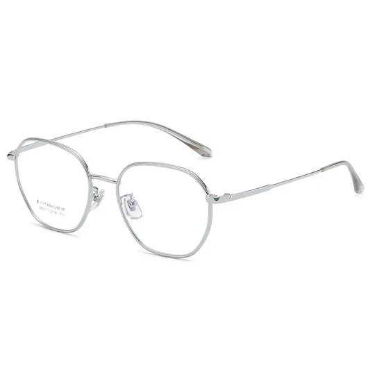Unisex Polygon Full Rim Titanium Prescription Glasses 2237 — view 1 | Rx Spectacle