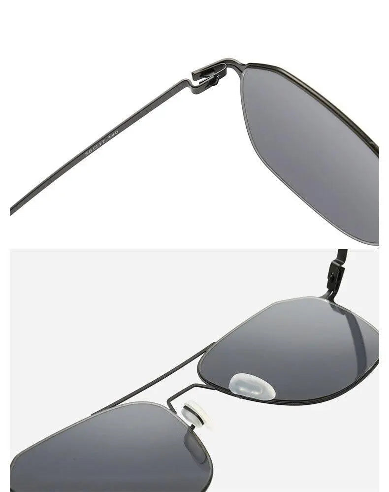 Men's Square Full Rim Alloy Double Bridge Prescription Glasses 7704 — view 19 | Rx Spectacle