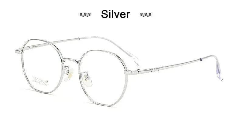 Women's Round Full Rim Titanium Prescription Glasses S1918 — view 16 | Rx Spectacle