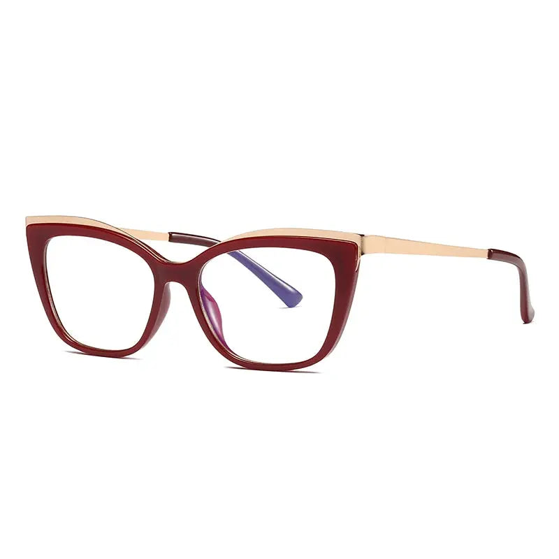 Women's Cat Eye Full Rim TR90 Prescription Glasses 772049 — view 5 | Rx Spectacle