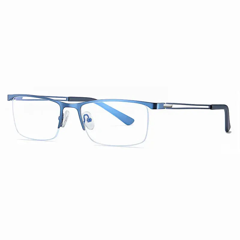 Unisex Rectangular Semi-Rimless Alloy Prescription Glasses 591600 — view 3 | Rx Spectacle