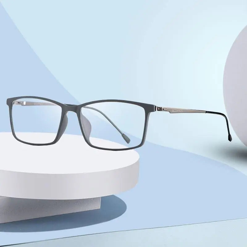 Men's Square Full Rim TR90 Prescription Glasses E0207 — view 8 | Rx Spectacle