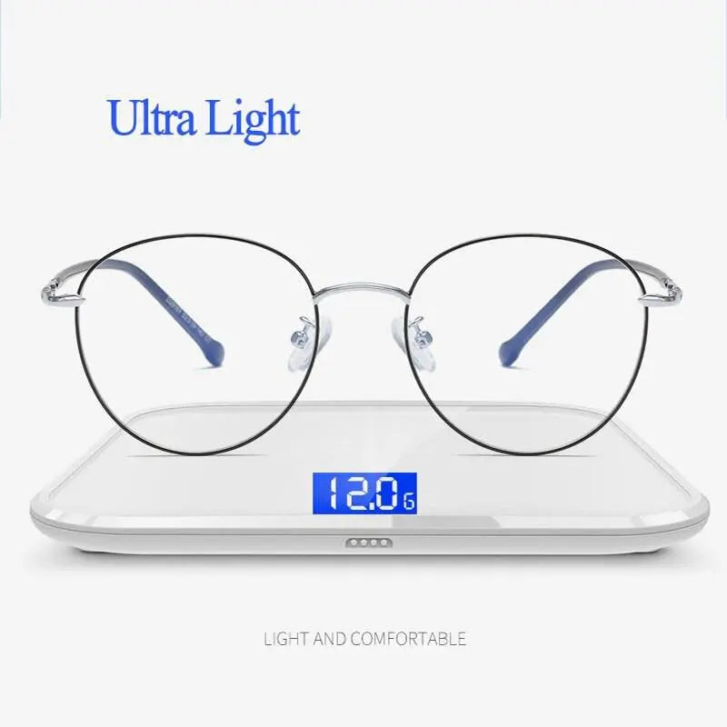 Unisex Round Full Rim Alloy Prescription Glasses 29167 — view 13 | Rx Spectacle