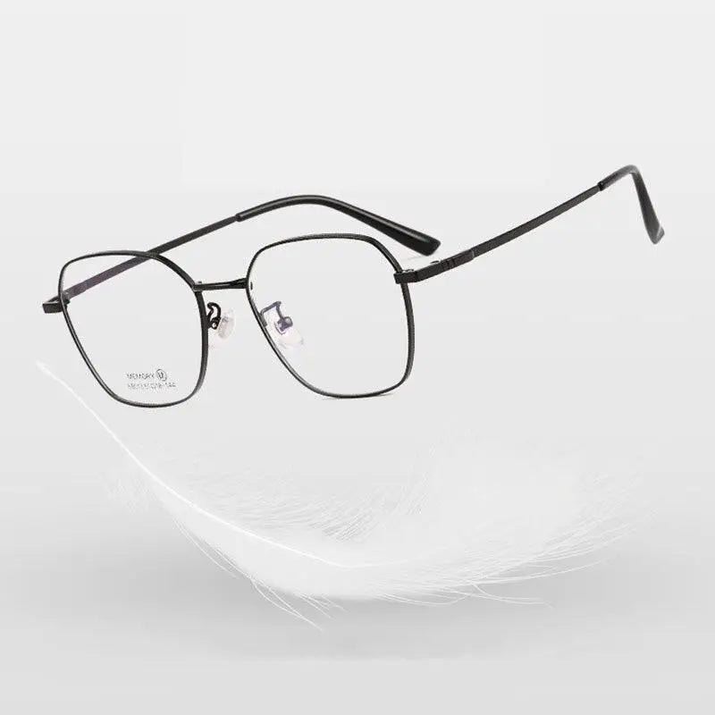 Unisex Polygon Full Rim Alloy Prescription Glasses 68013 — view 7 | Rx Spectacle