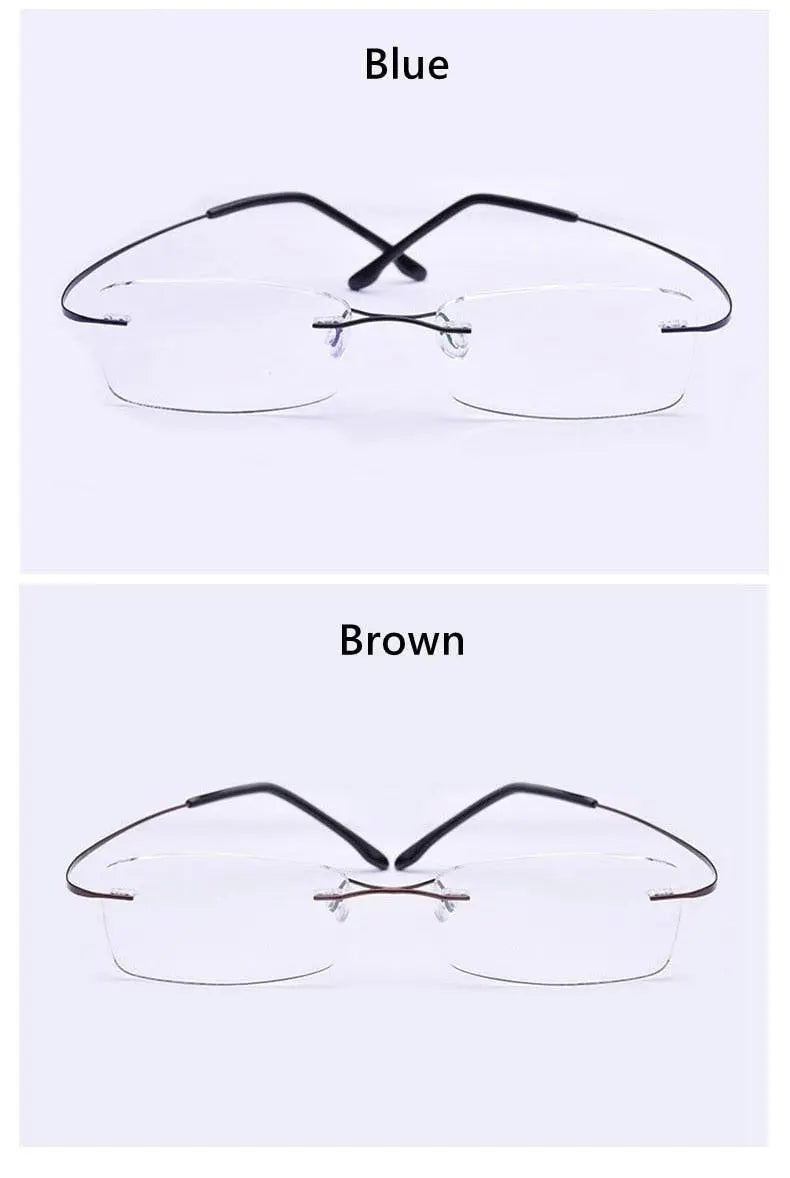 Unisex Rimless Titanium Prescription Glasses — view 18 | Rx Spectacle