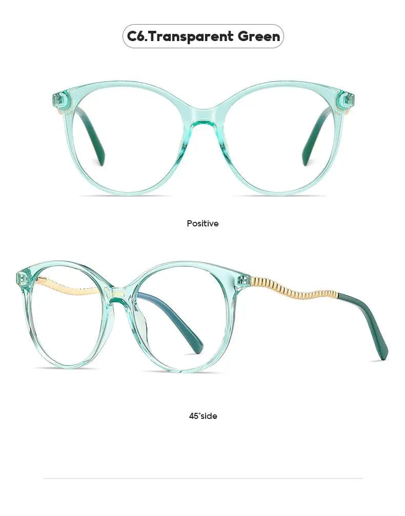 Women's Round Full Rim TR90 Prescription Glasses 2067 — view 18 | Rx Spectacle