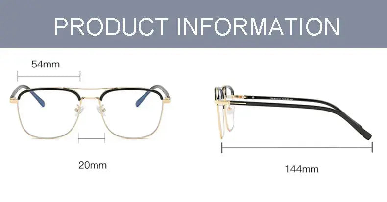 Women's Square Full Rim TR90 Double Bridge Prescription Glasses 81872 — view 2 | Rx Spectacle