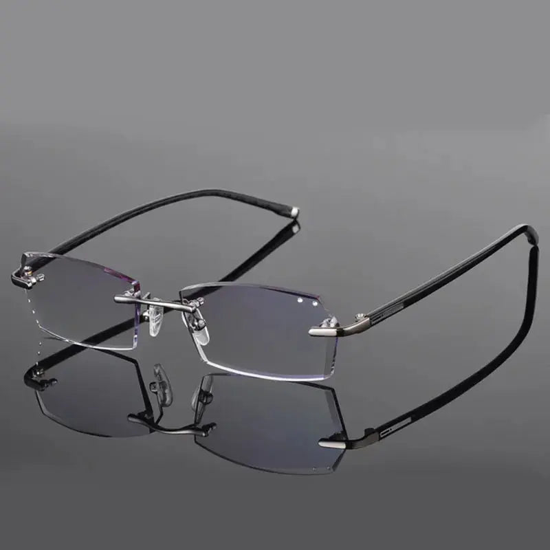 Square Rimless Alloy Prescription Glasses 658028 — view 5 | Rx Spectacle