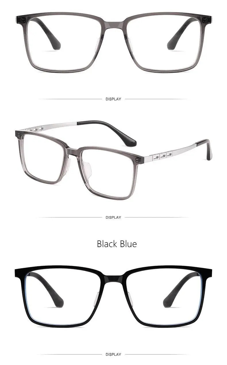Men's Full Rim Titanium Prescription Glasses HT5022B — view 13 | Rx Spectacle