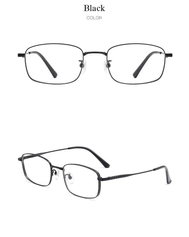 Unisex Full Rim Titanium Prescription Glasses P15303 — view 9 | Rx Spectacle