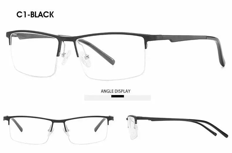 Unisex Semi-Rimless Alloy Prescription Glasses 6331 — view 17 | Rx Spectacle