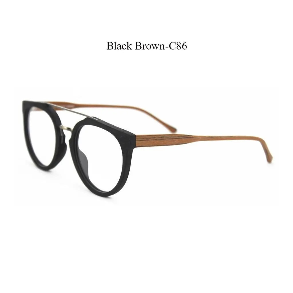 Unisex Round Full Rim Acetate Double Bridge Prescription Glasses Spr09 — view 13 | Rx Spectacle