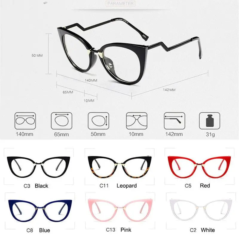 Women's Cat Eye Full Rim Acetate Prescription Glasses 97320 — view 4 | Rx Spectacle