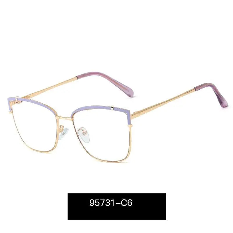 Women's Cat Eye Full Rim Alloy Prescription Glasses 95731 — view 5 | Rx Spectacle