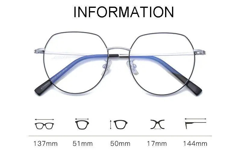 Unisex Round Full Rim Alloy Prescription Glasses 1121 — view 11 | Rx Spectacle