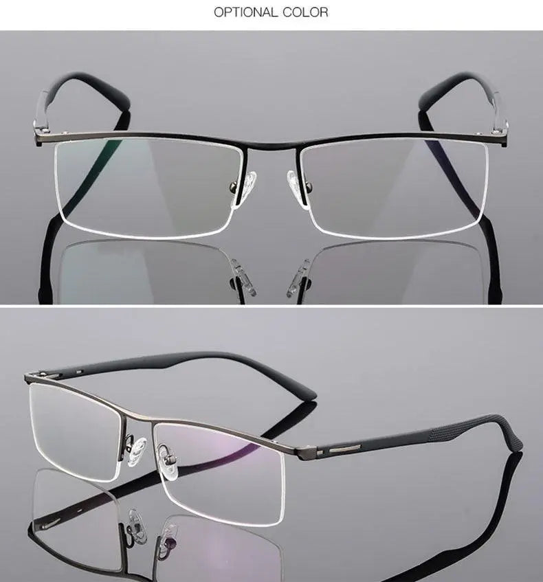 Unisex Square Semi-Rimless TR90 Prescription Glasses P8831 — view 18 | Rx Spectacle
