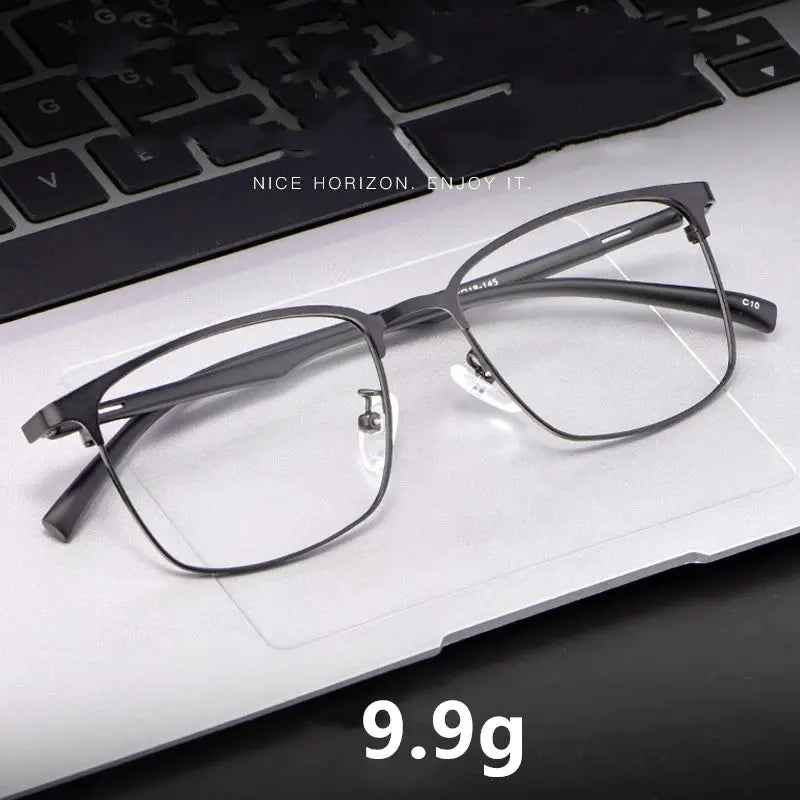 Men's Square Full Rim Alloy Prescription Glasses 5239 — view 4 | Rx Spectacle