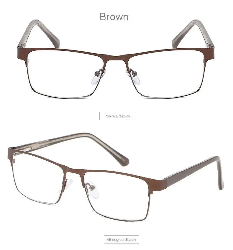 Men's Square Full Rim Alloy Reading Glasses R89865 — view 13 | Rx Spectacle