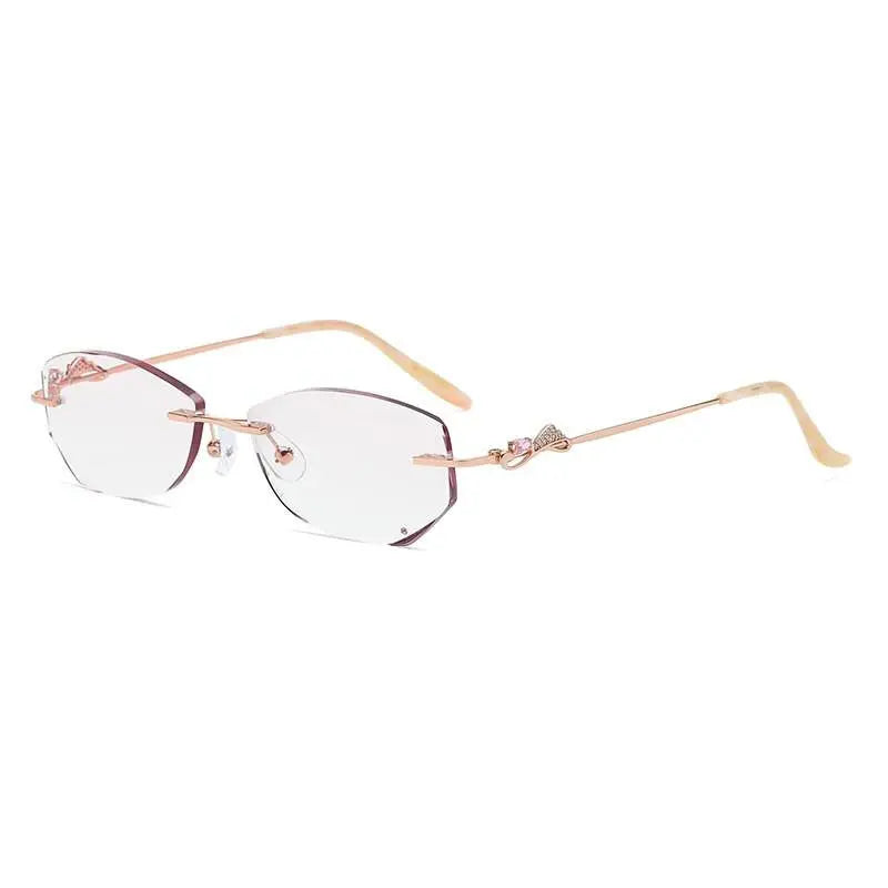Women's Rimless Alloy Prescription Glasses 52052 — view 8 | Rx Spectacle