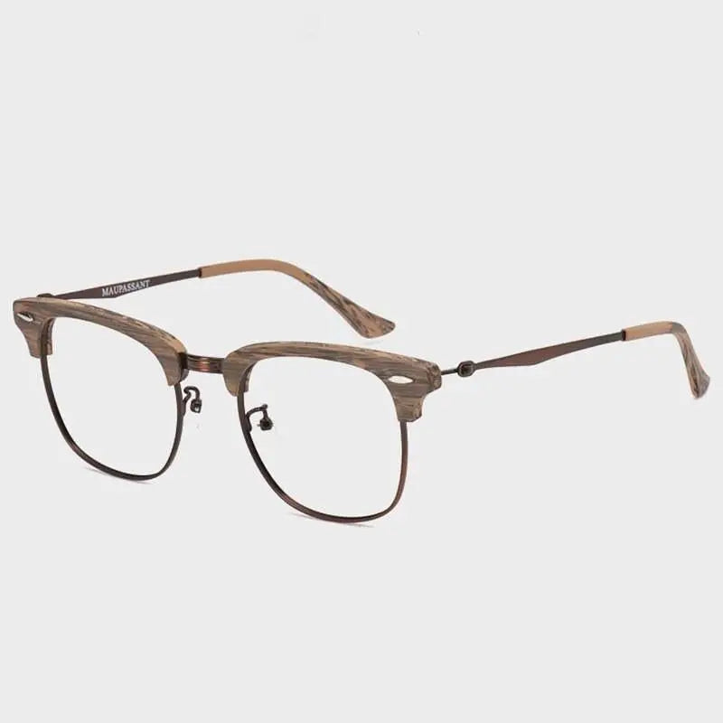 Men's Round Full Rim Alloy Prescription Glasses 8057 — view 4 | Rx Spectacle