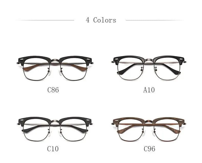 Men's Round Full Rim Alloy Prescription Glasses 8057 — view 10 | Rx Spectacle