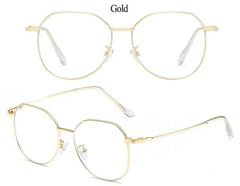 Unisex Polygon Full Rim Alloy Prescription Glasses Zy9038 — view 18 | Rx Spectacle