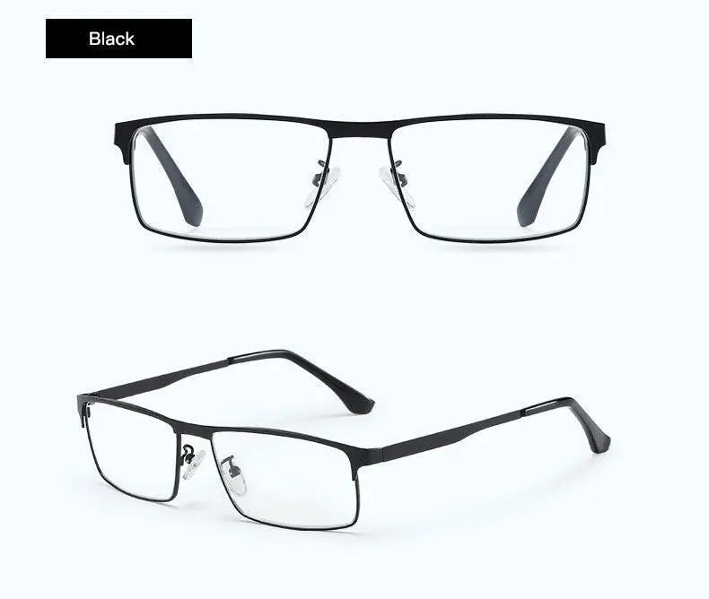 Unisex Square Full Rim Alloy Reading Glasses 9013 — view 12 | Rx Spectacle