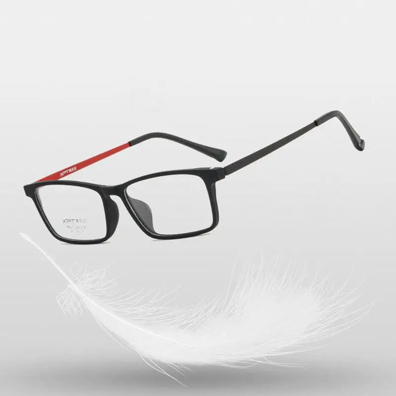 Unisex Rectangular Full Rim Titanium Prescription Glasses 9821 — view 10 | Rx Spectacle