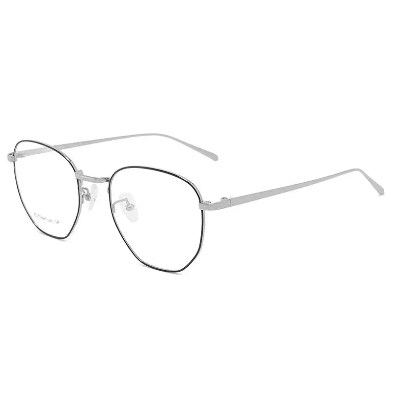 Men's Round Full Rim Alloy Prescription Glasses 1814 — view 4 | Rx Spectacle