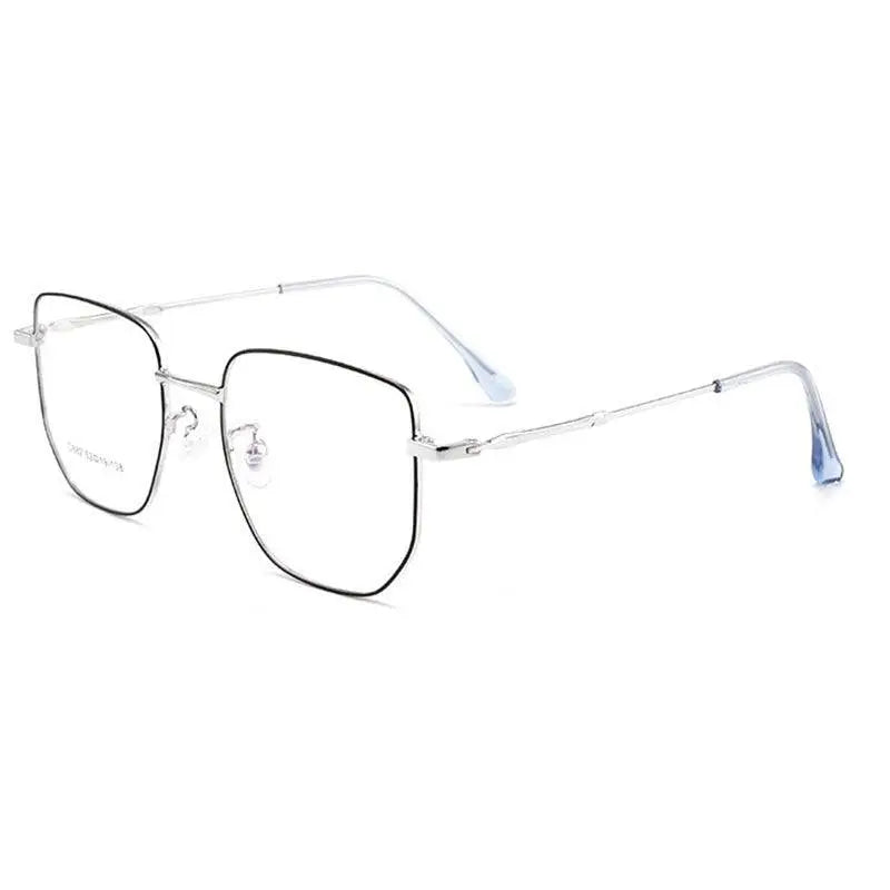 Unisex Square Full Rim Alloy Prescription Glasses D882 — view 3 | Rx Spectacle