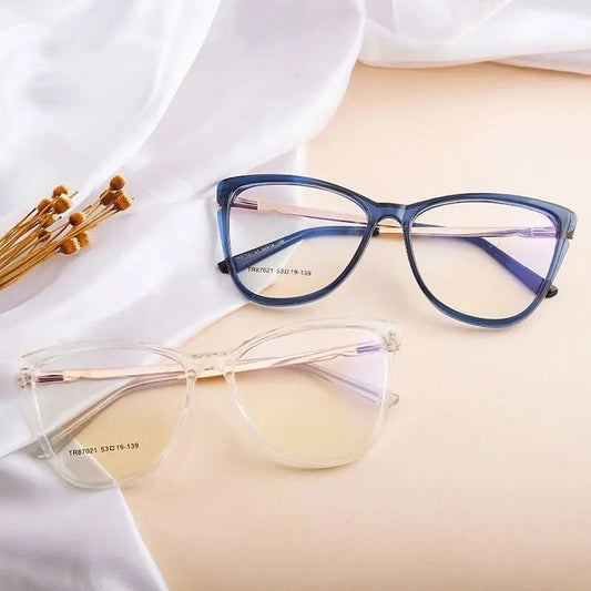 Women's Cat Eye Full Rim TR90 Prescription Glasses 7021 — view 1 | Rx Spectacle