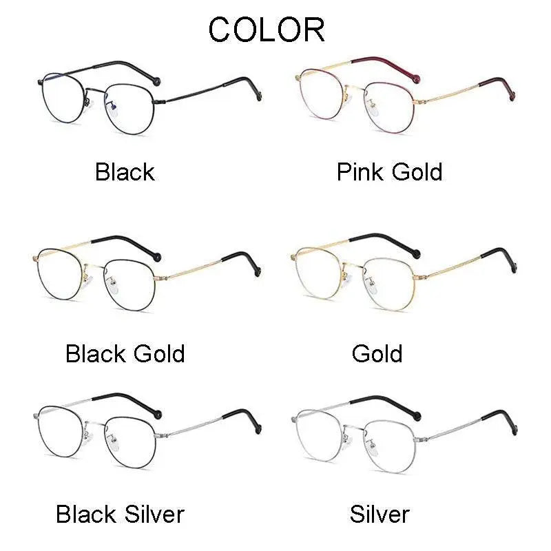 Unisex Round Full Rim Alloy Prescription Glasses 9957 — view 8 | Rx Spectacle