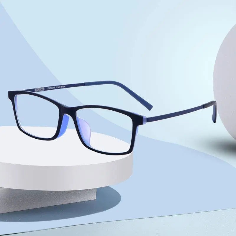 Men's Square Semi-Rimless TR90 Prescription Glasses 2099 — view 9 | Rx Spectacle
