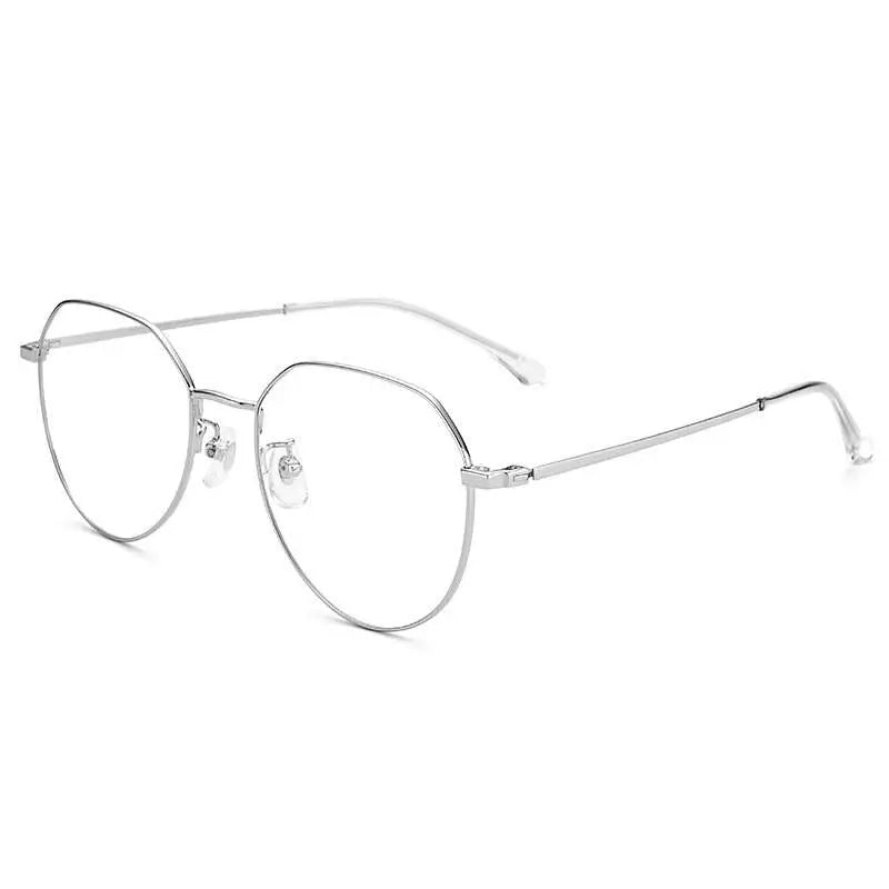 Unisex Oval Full Rim Titanium Prescription Glasses 89180 — view 3 | Rx Spectacle