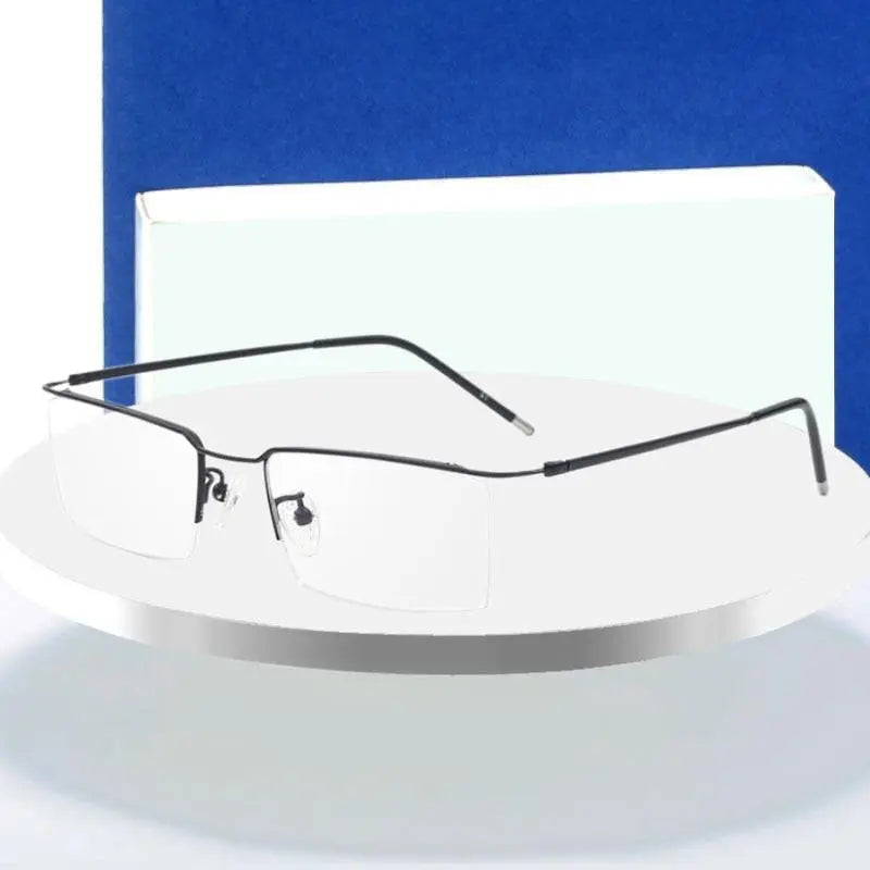 Unisex Semi-Rimless Titanium Prescription Glasses 6341 — view 2 | Rx Spectacle