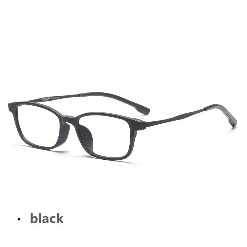 Women's Square Full Rim Titanium Prescription Glasses V1001 — view 6 | Rx Spectacle