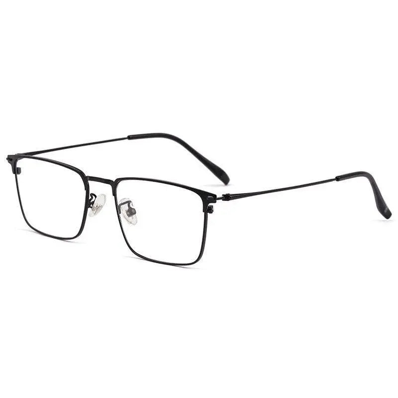 Men's Square Full Rim Alloy Prescription Glasses 0606 — view 8 | Rx Spectacle