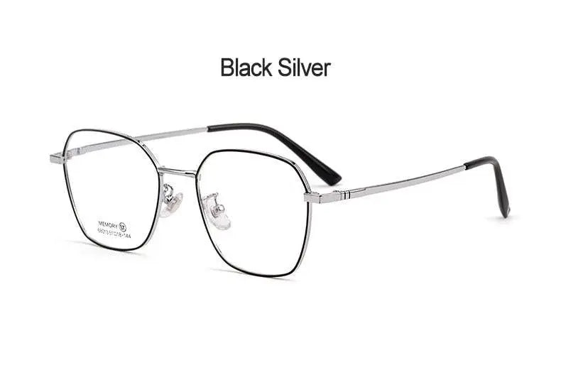 Unisex Polygon Full Rim Alloy Prescription Glasses 68013 — view 18 | Rx Spectacle