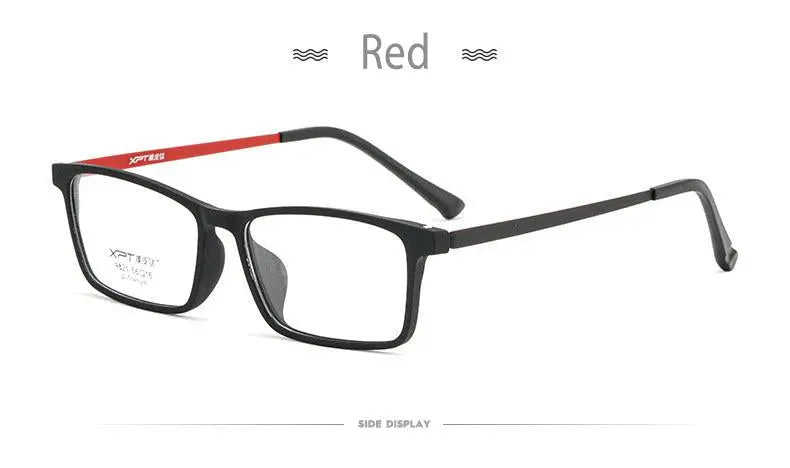 Unisex Rectangular Full Rim Titanium Prescription Glasses 9821 — view 16 | Rx Spectacle