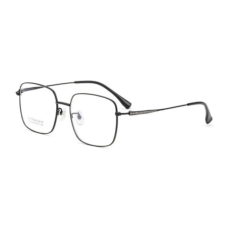 Unisex Square Full Rim Titanium Prescription Glasses 17004 — view 6 | Rx Spectacle