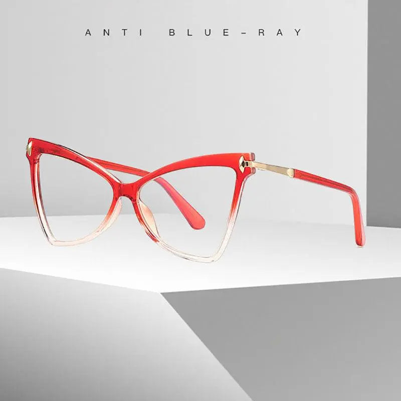 Women's Cat Eye Full Rim TR90 Prescription Glasses 2077 — view 2 | Rx Spectacle