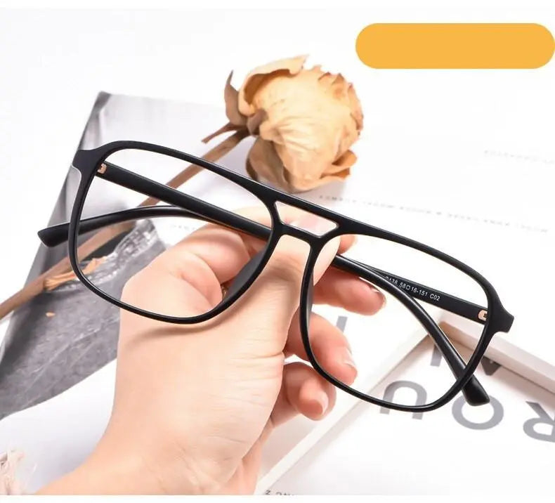 Unisex Full Rim TR90 Double Bridge Prescription Glasses D138 — view 7 | Rx Spectacle