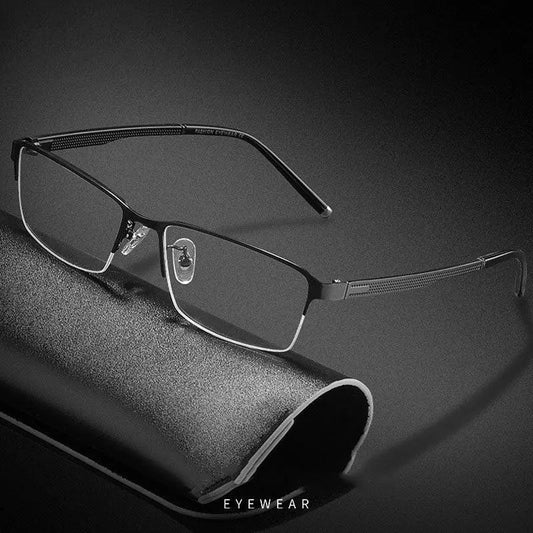 Men's Rectangular Semi-Rimless Alloy Prescription Glasses 3095 — view 1 | Rx Spectacle