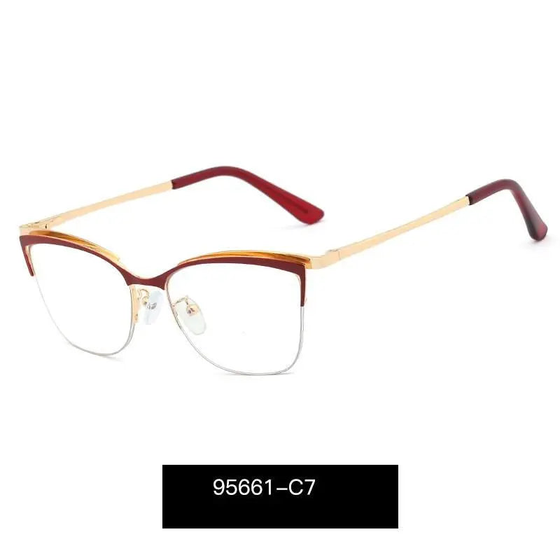 Women's Cat Eye Full Rim TR90 Prescription Glasses 95661 — view 10 | Rx Spectacle