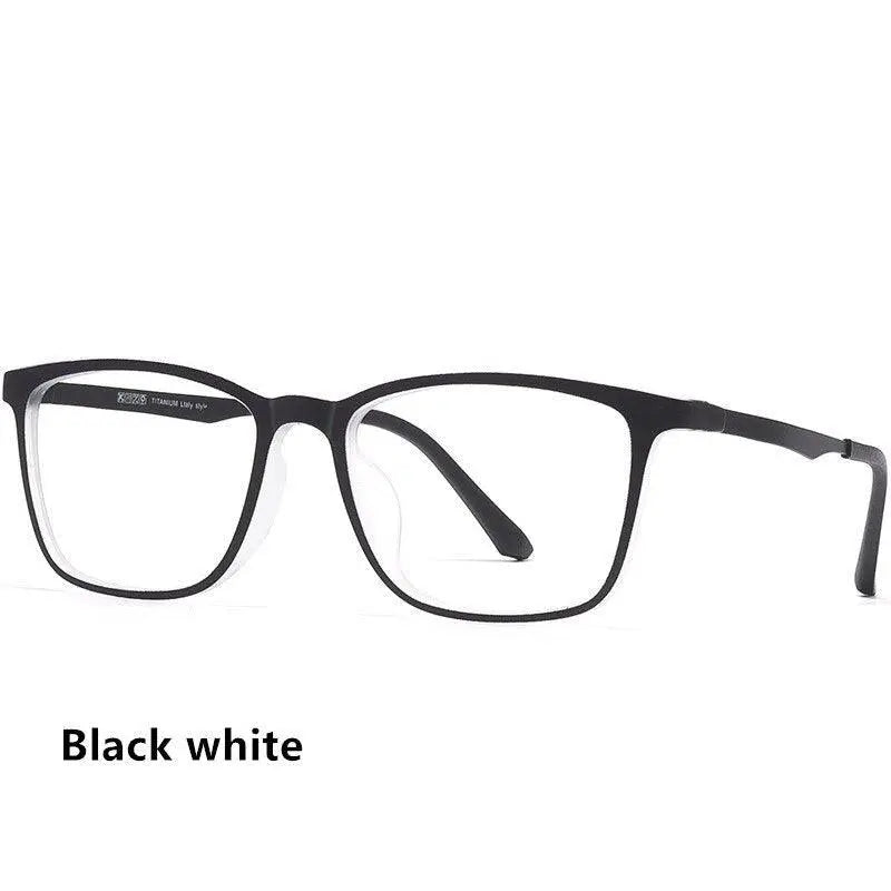 Men's Square Full Rim Titanium Prescription Glasses Y8808 — view 10 | Rx Spectacle