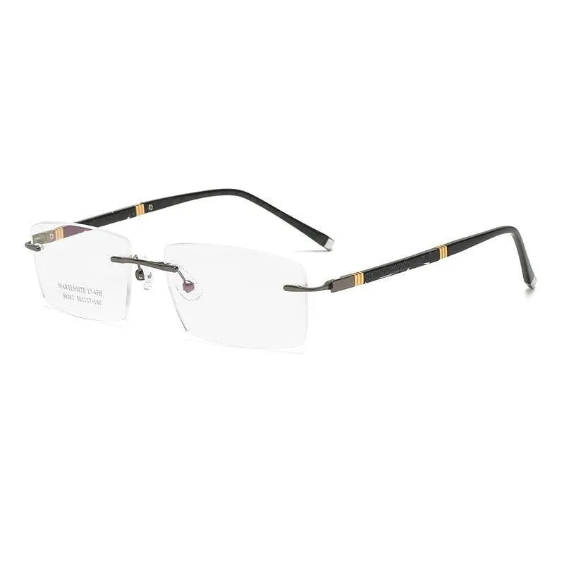 Men's Square Rimless Prescription Glasses 88055 — view 9 | Rx Spectacle