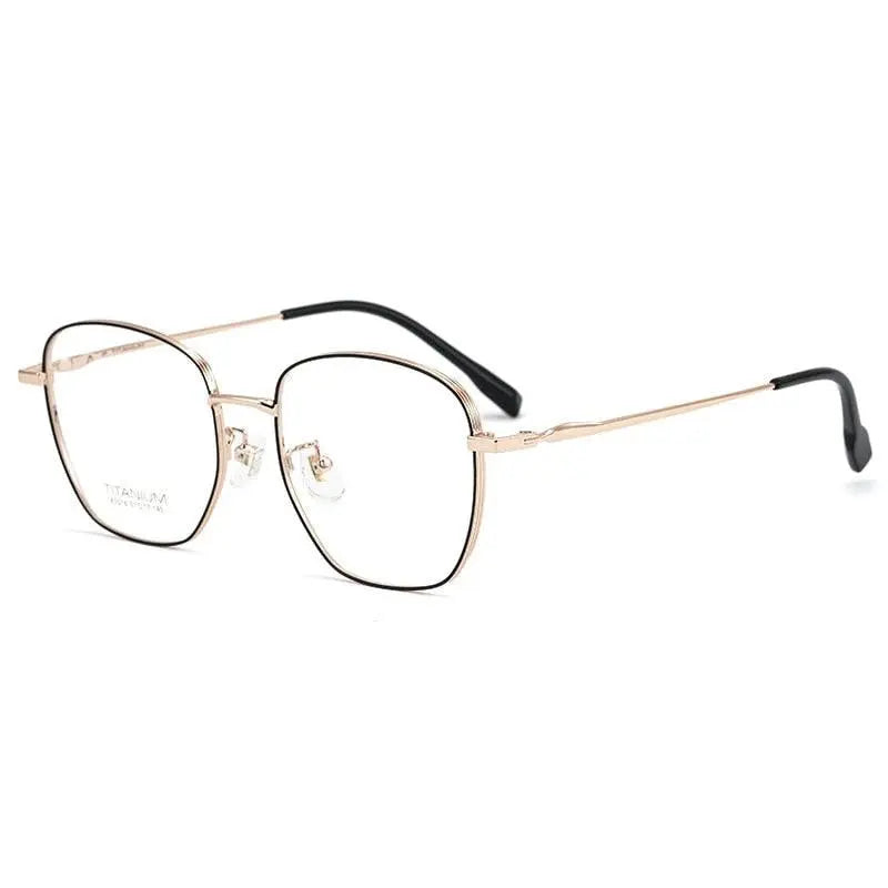 Unisex Square Full Rim Titanium Prescription Glasses 02K5016 — view 8 | Rx Spectacle