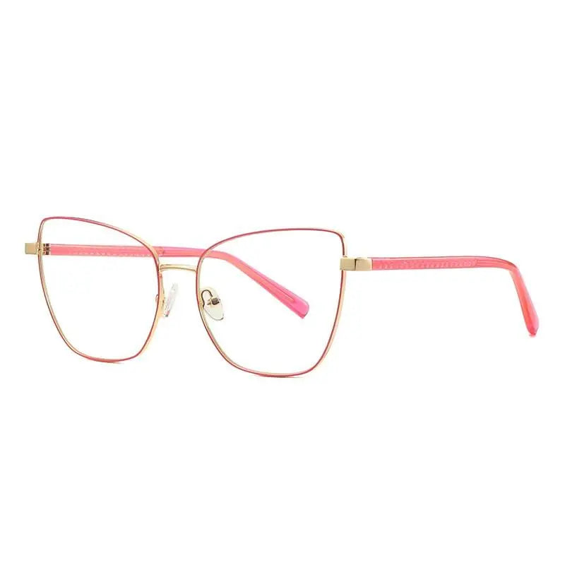 Women's Cat Eye Full Rim Alloy Prescription Glasses 3003 — view 3 | Rx Spectacle